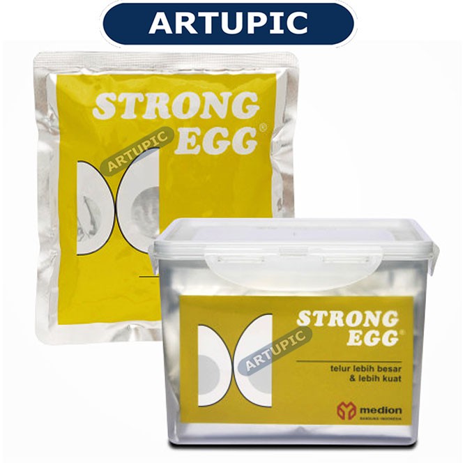 Strong Egg 250 gram Peningkat Produksi Berat Telur lebih besar dan kuat Medion Artupic