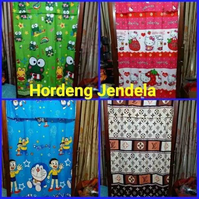  Gorden Jendela Karakter  Uk 65x150 Bahan Katun Shopee 