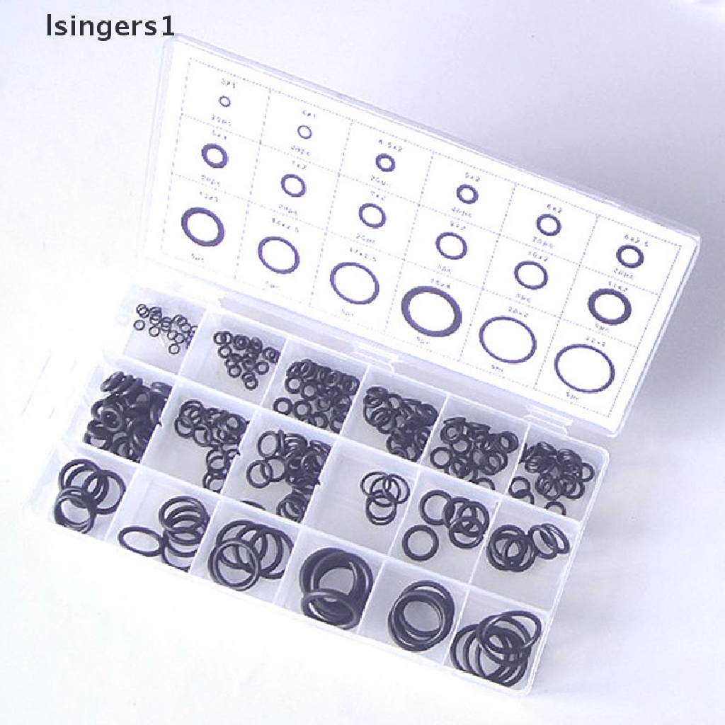 (lsingers1) 225 pcs Ring Washer Bentuk O Bahan Karet Warna Hitam Untuk Mobil