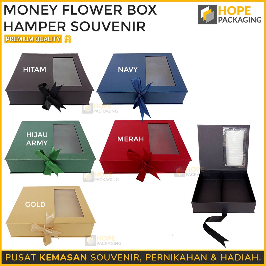 Hampers Bloom Lebaran / idul fitri Box Money Uang Flower Box  Bunga Flower Box  Souvenir / Hadiah