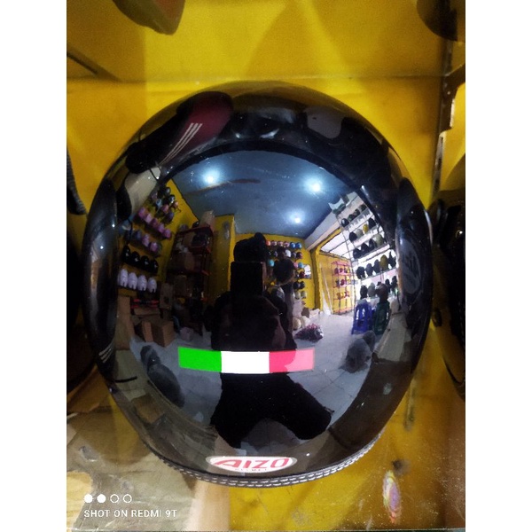 HELM PILOT ORIGINAL AIZO HITAM GLOSY