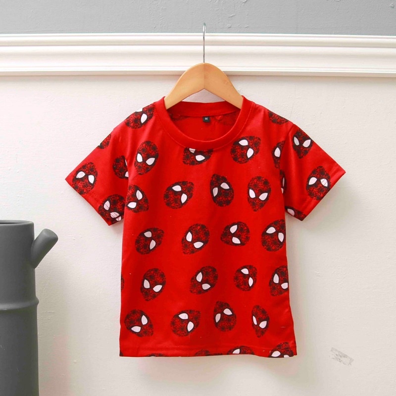 Jikialiang - KAOS ANAK LAKI LAKI &amp; PEREMPUAN USIA 1-8 TAHUN GAMBAR SPIDER