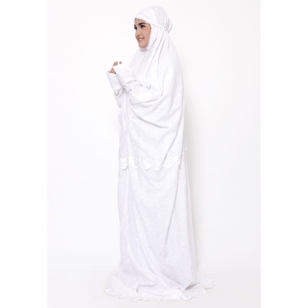 mukena terusan bordir - mukenah terusan katun paris - mukena Dewasa