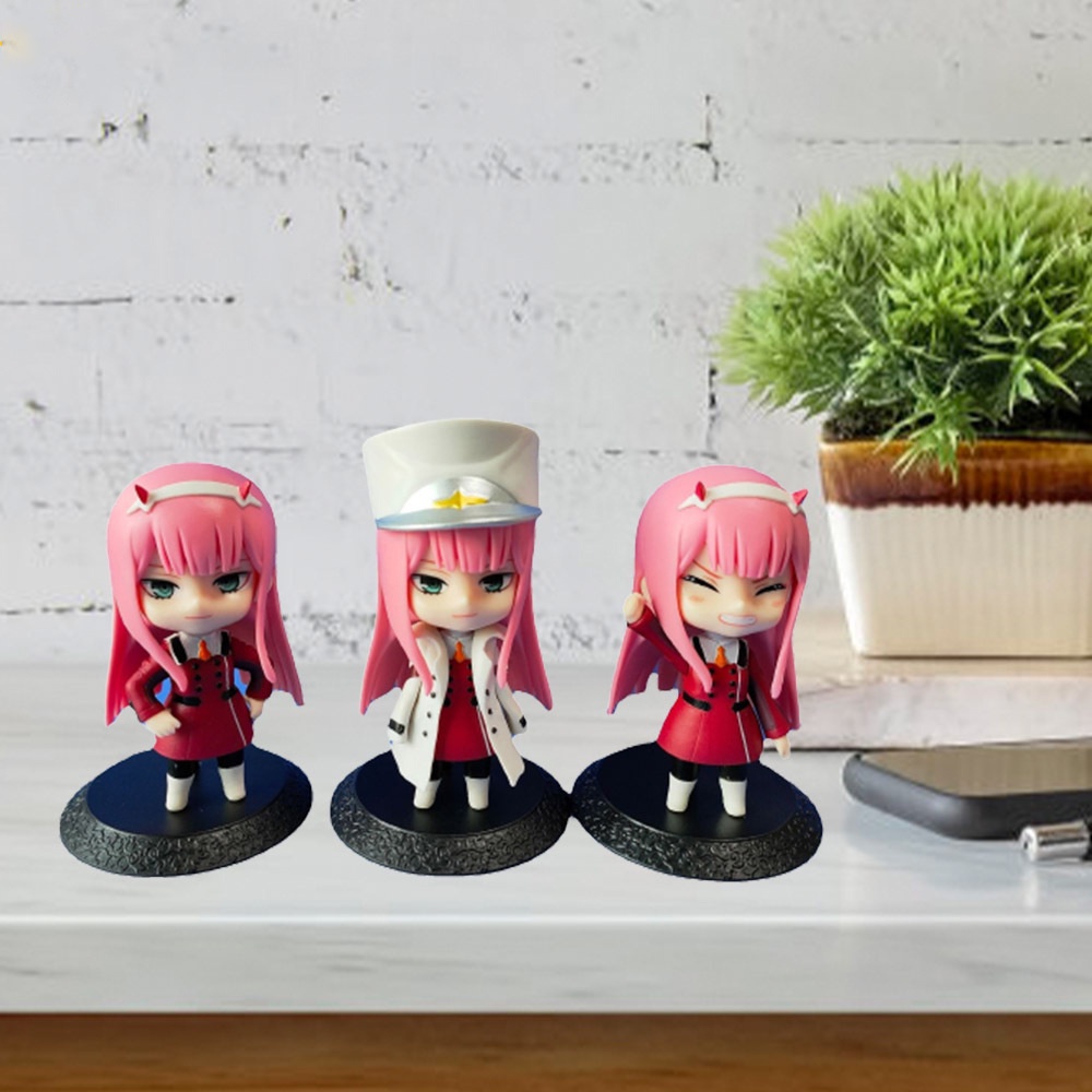 Spot Goods 3pcs Action Figure Darling In The FRANXX Bahan PVC Ukuran 10cm 02 Untuk Koleksi