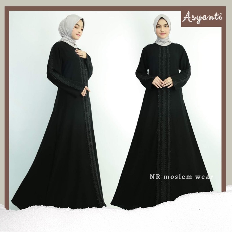 GAMIS HITAM WANITA DEWASA , ABAYA ARAB