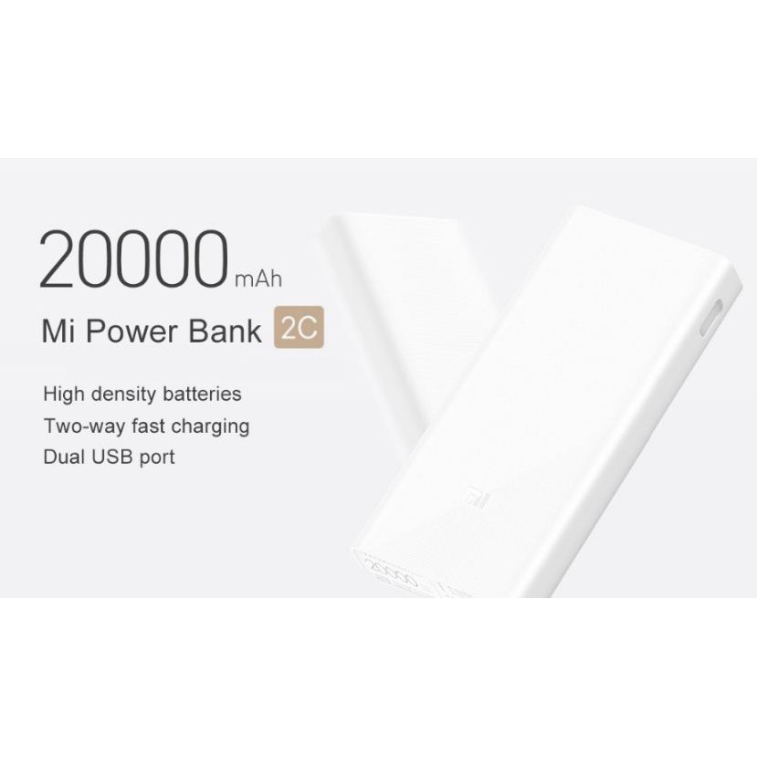 XIAOMI Mi 2C Powerbank 20000mAh Fast Charge Original100%