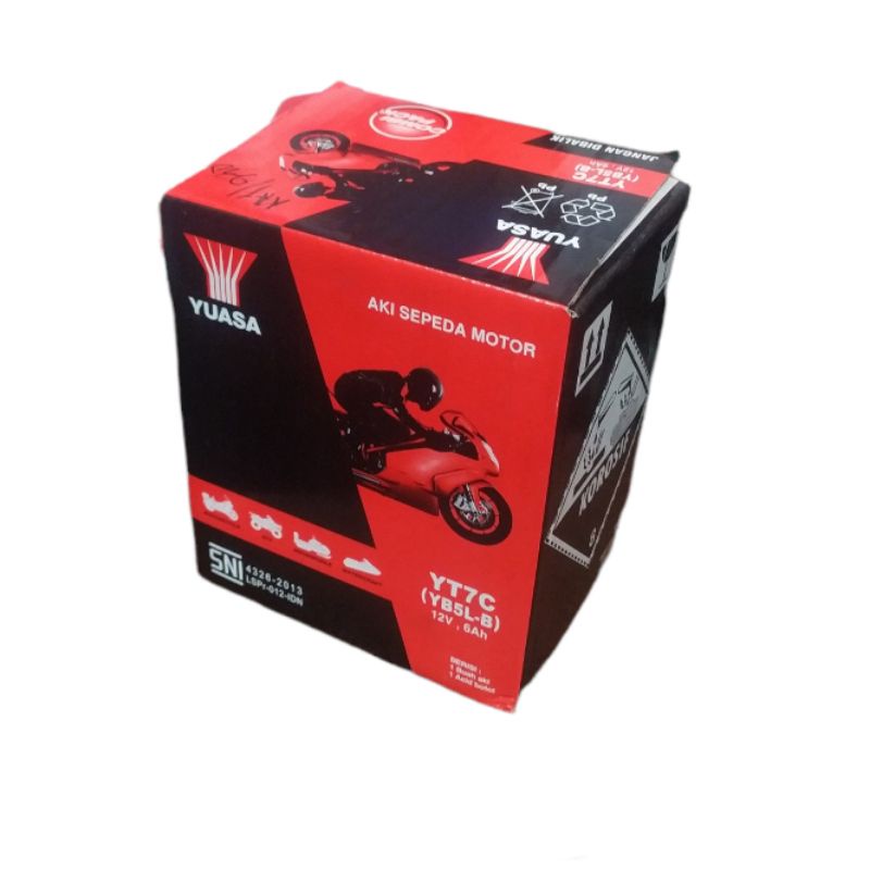 aki kering aki motor yt7c(yb5l-b) original yuasa astra 100%
