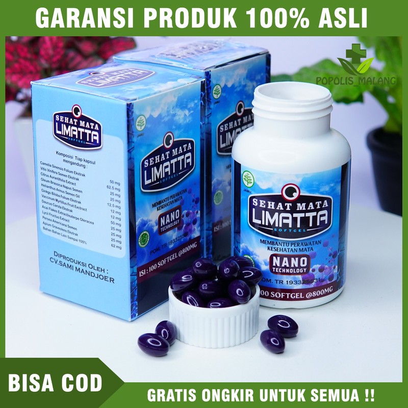 Limatta Sehat Mata Softgel Original 100% Asli Kota SURABAYA Bisa COD (Bayar Ditempat) Nano Technolog
