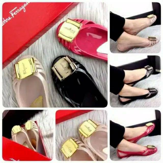 Myanka jelly shoes flat Ferag standar