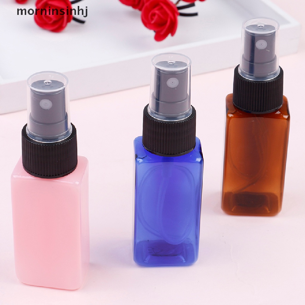 Mornin Botol Parfum Spray Atomizer Kosong Bentuk Kotak Bahan Plastik Ukuran 30ml