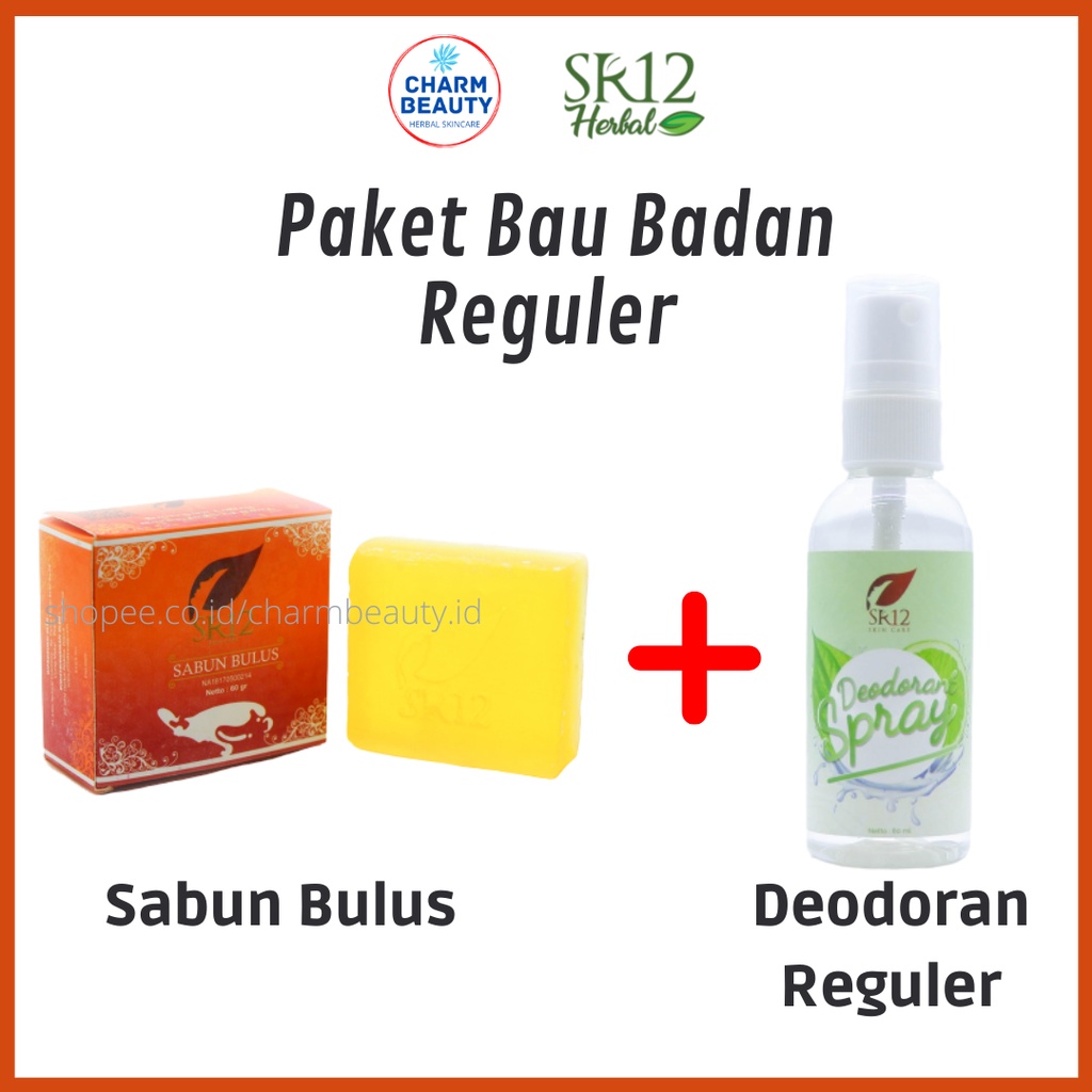 Deodorant Spray SR12 Paket Skincare Bpom Penghilang Bau Badan Ketiak Deodoran Spray Sabun Bulus SR12