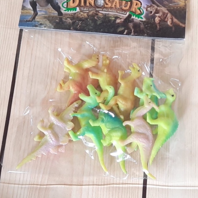 Mainan Dinosaurus Mini Anak - Mainan Dino Isi 9 -  Mainan Anak Dinosaurus Mini - Mainan Edukasi Anak Karet SNI