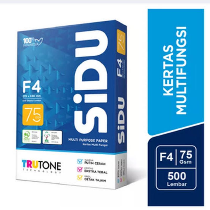 

Kertas HVS Sinar Dunia Sidu F4 70/75 Gram