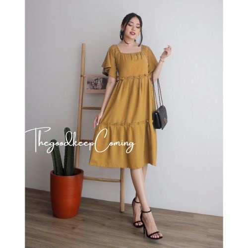 Dorinda Dres Jumbo | Dress Jumbo Wanita | Dress Big Size| Dress Korea Korea Style | Plus Size Clothi