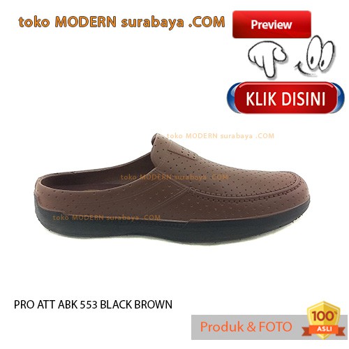 PRO ATT ABK 553 BLACK BROWN sandal selop pria flat casual karet