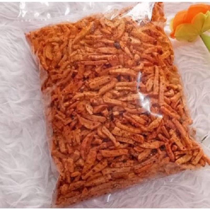 

stik basreng pedas daun jeruk 1kg dan 500gram enak gurih renyah di jamin halal