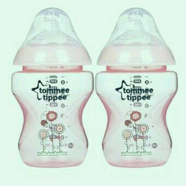 Botol Susu Tommee tippee 260ml Decorated  Blue Pink Dot Tommee Tippee