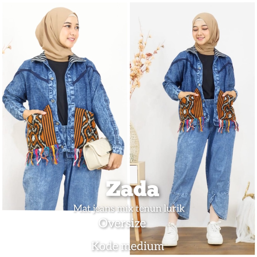 LANGITJUA JAKET JEANS  DENIM WANITA TRENDI