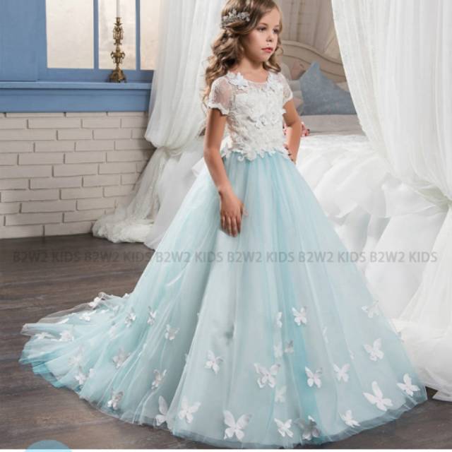 Gaun Pesta Anak Perempuan Baju Anak Import Gaun Pengantin Anak Kostum Pengantin Bridal Kids