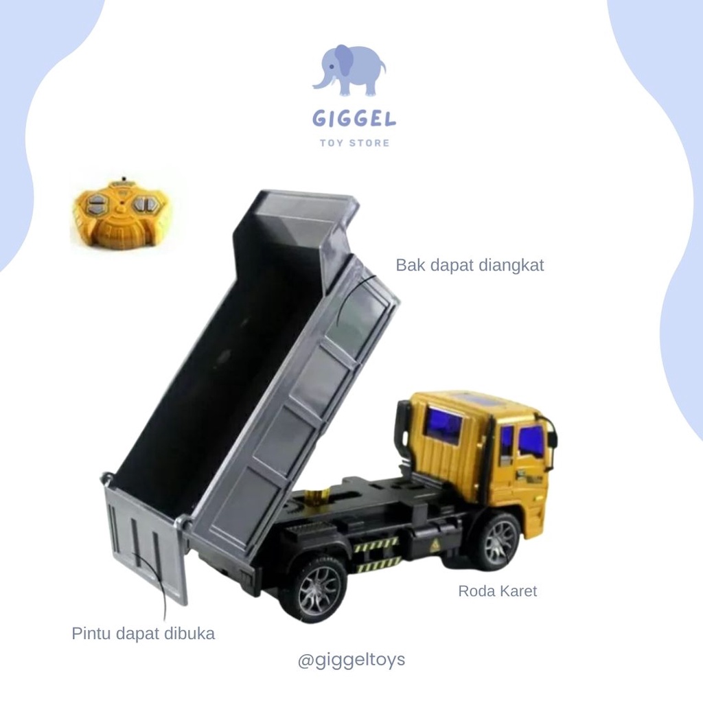 [ Giggel ] Mainan Anak Dumptruck Super Remote Control / Mobil Remote Control Mobil RC Alat Berat Dump Truck