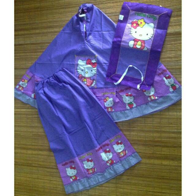 MUKENA ANAK KARAKTER HELLO KITTY