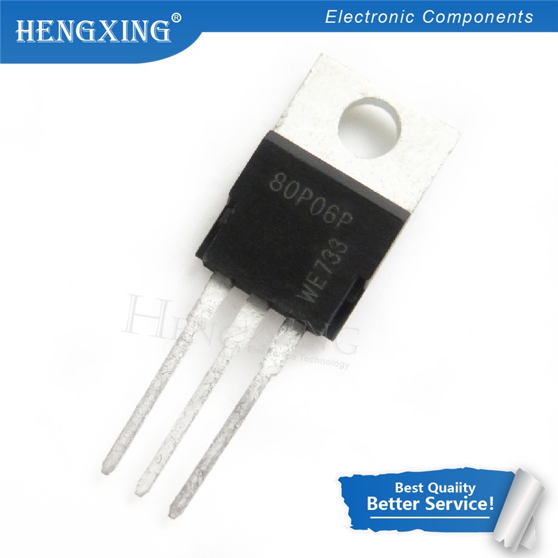 100pcs Ic SPP80P06P SPP80P06 TO-220 60V 80A