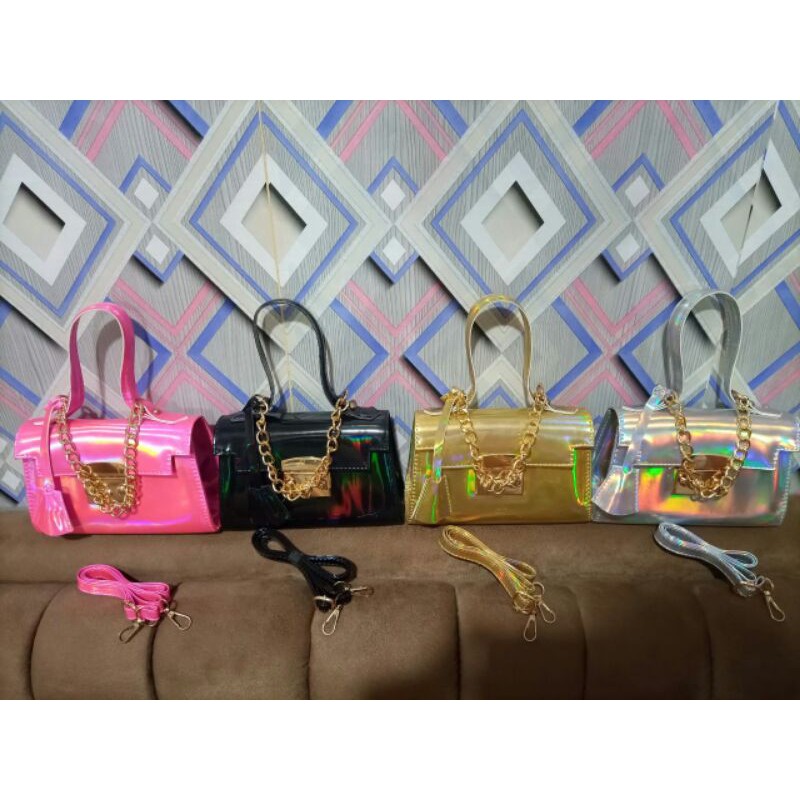 tas wanita hologram impaort(4 warna)