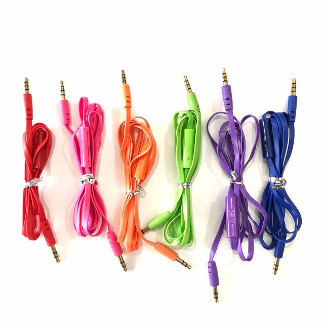 Kabel aux 1.2meter Tali KWETIAU Jack 3.5MM Kabel Audio Cable Plus MIC