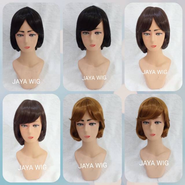 WIG RAMBUT PALSU WANITA MODEL BOB /WIG PENDEK /WIG COWOK /WIG PRIA