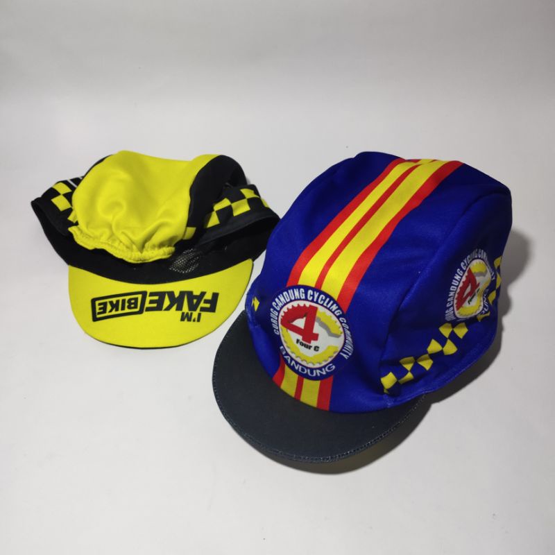 custom cyclingcap topi sepeda - dryfit
