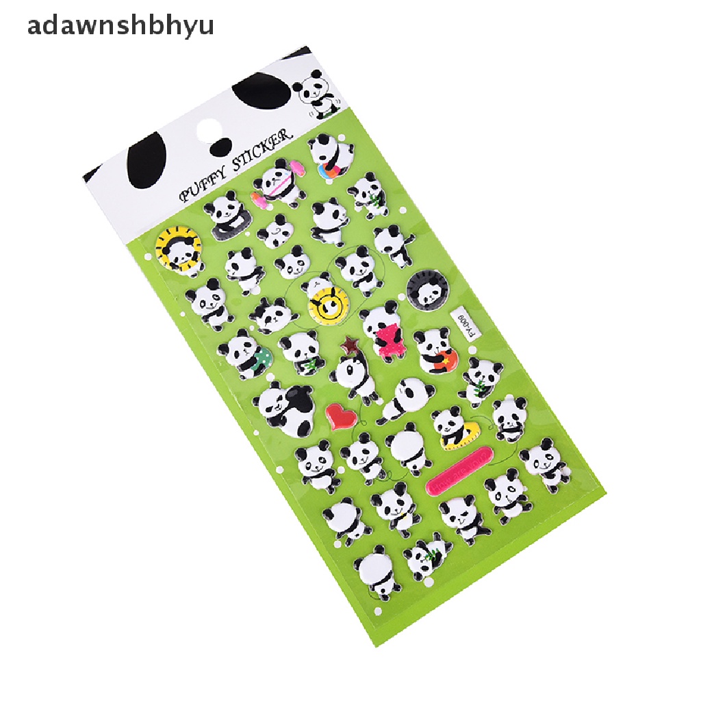 Adawnshbhyu 3D DIY Lucu Panda Diary Album Scrapbooking Memo Pad Gelembung Stiker Dekorasi