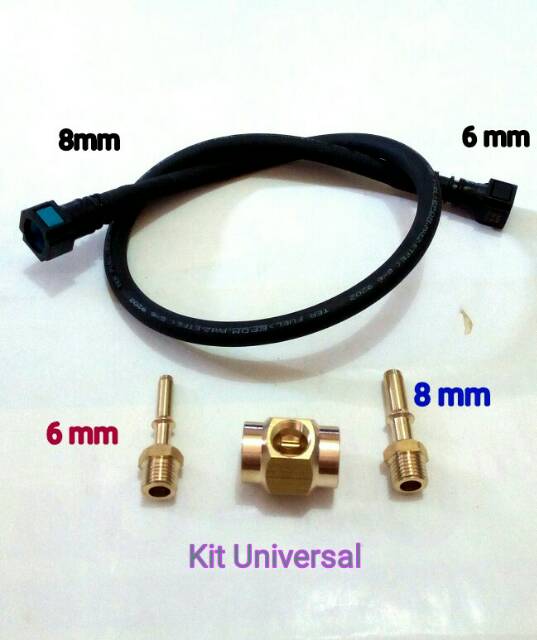 Paket selang dan nepel kit tampa meteran untuk membuat presure gauge alat ukur tekanan fuelpump