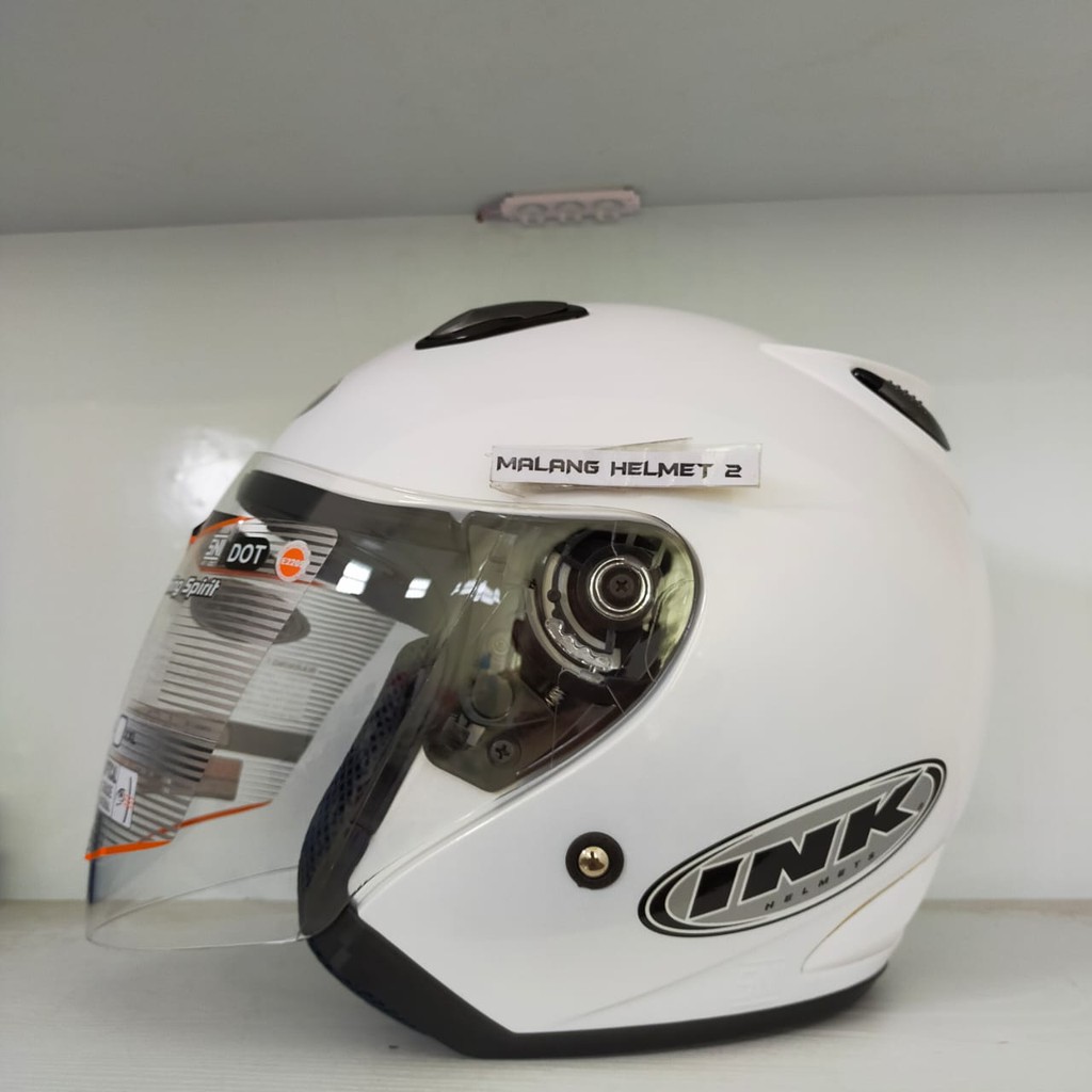 helm half face ink centro solid white  ongkir termurah 2kg 