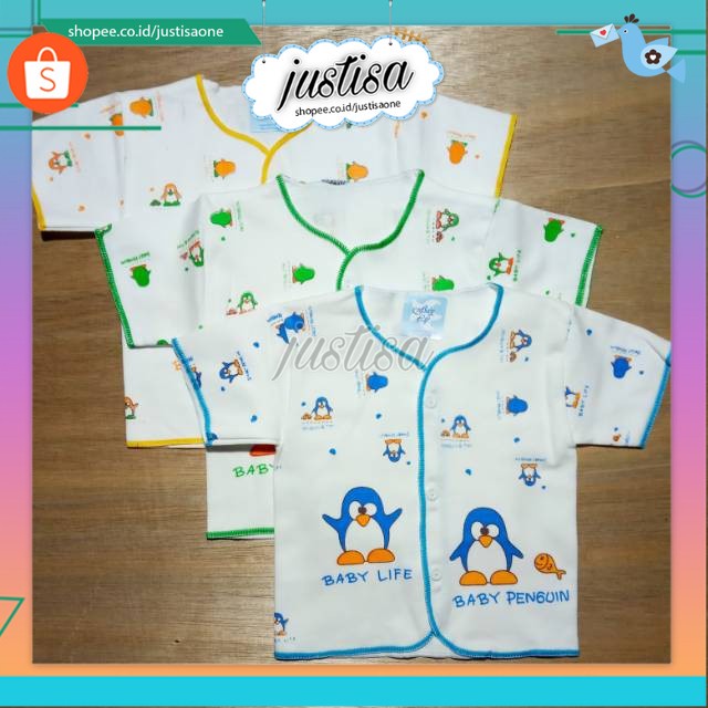 Promo !! Baju Bayi Lengan Pendek Baby Life/baju baby lengan pendek berkualitas/Baju baby bahan halus