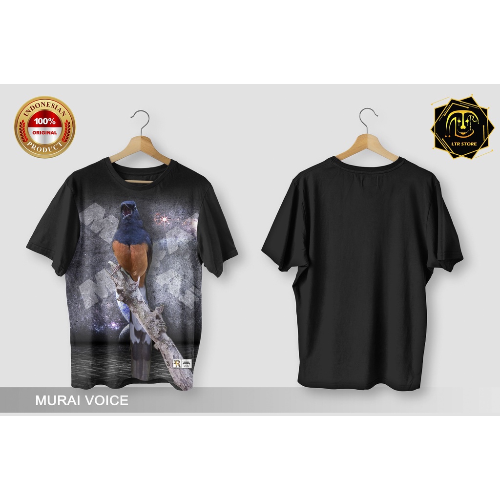 [ BAYAR DI TEMPAT ] BAJU PRINTING GAMBAR BURUNG MURAI VOICE - KAOS DISTRO ORIGINAL MOTIF HEWAN BINAT