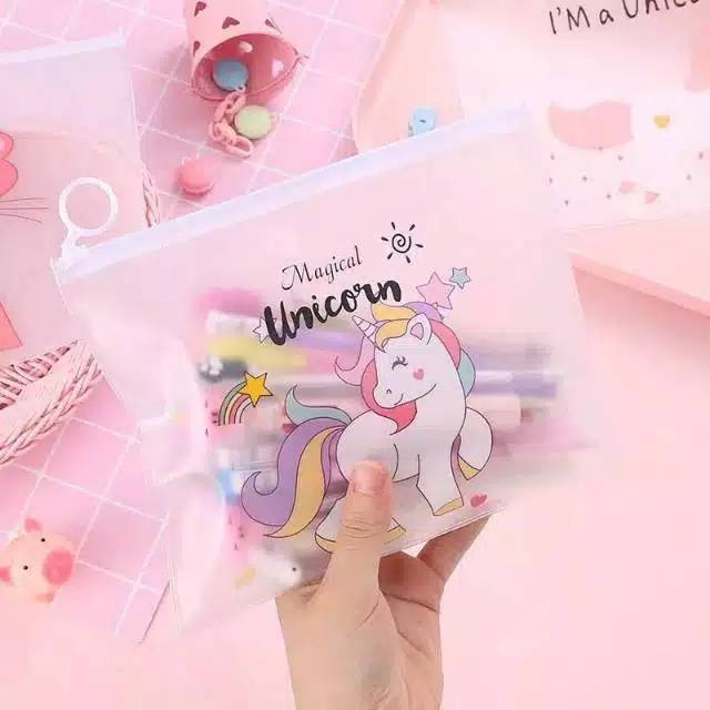 Zipper Bag Dompet Kecil Serbaguna Unicorn Pink Panther