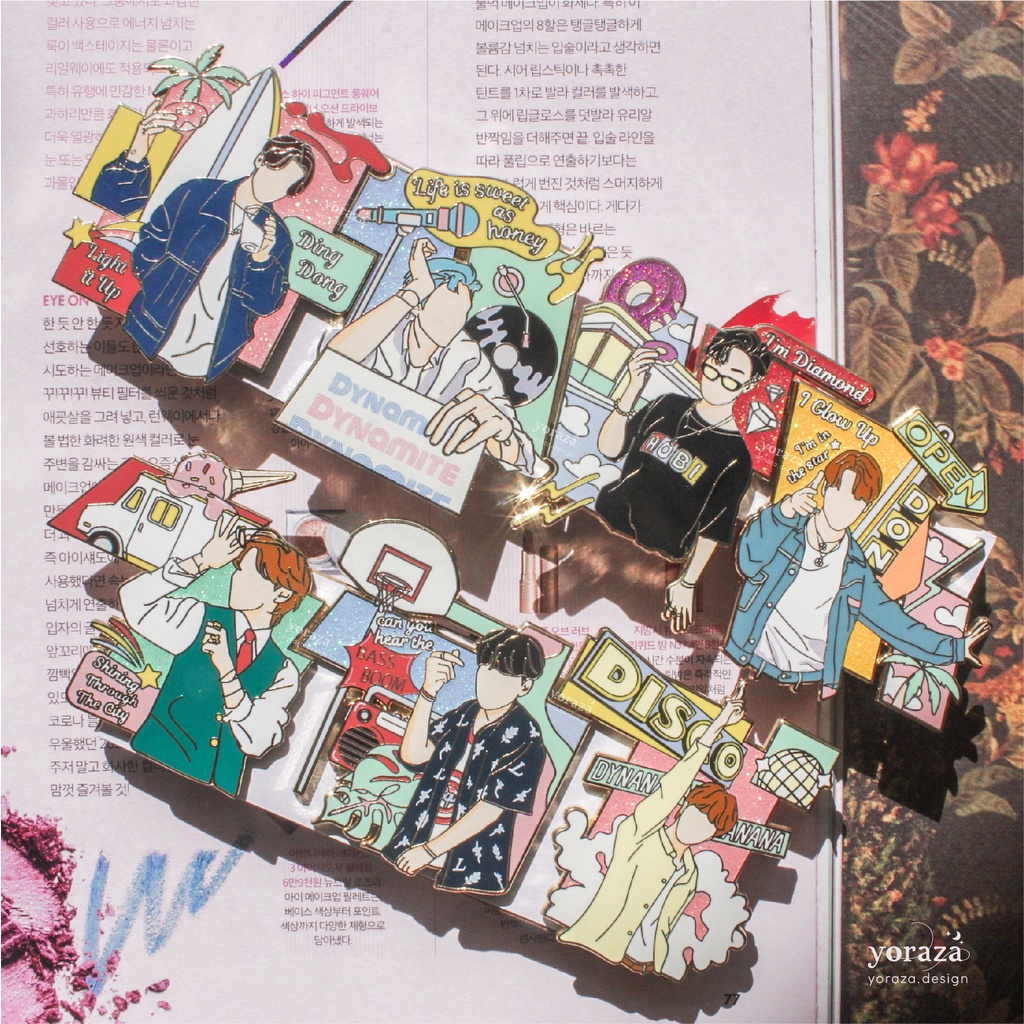 BTS DYNAMITE enamel pin