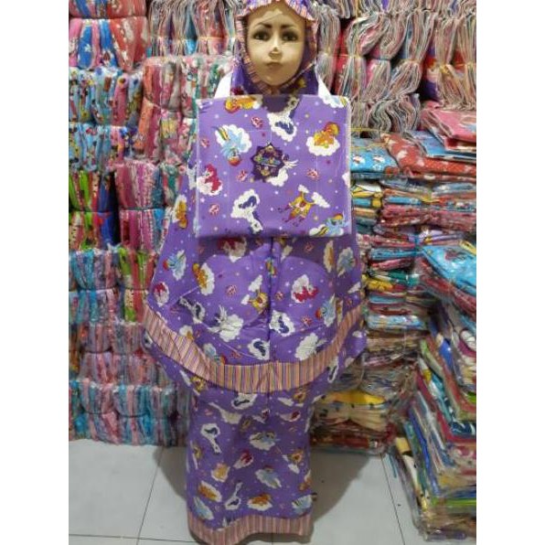 Muraaaahh.. Mukena Anak Katun Karakter KUDA PONI & LOL Free Tas ( Tas dapat dijadikan Sajadah ) Usia