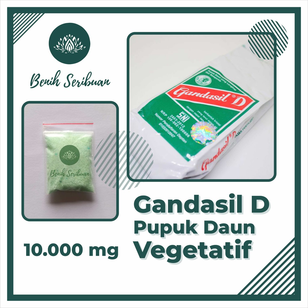 Pupuk Gandasil D Daun NPK Majemuk 20-15-15 Fase Vegetatif Nutrisi Pertumbuhan Kesuburan Sayuran Buah