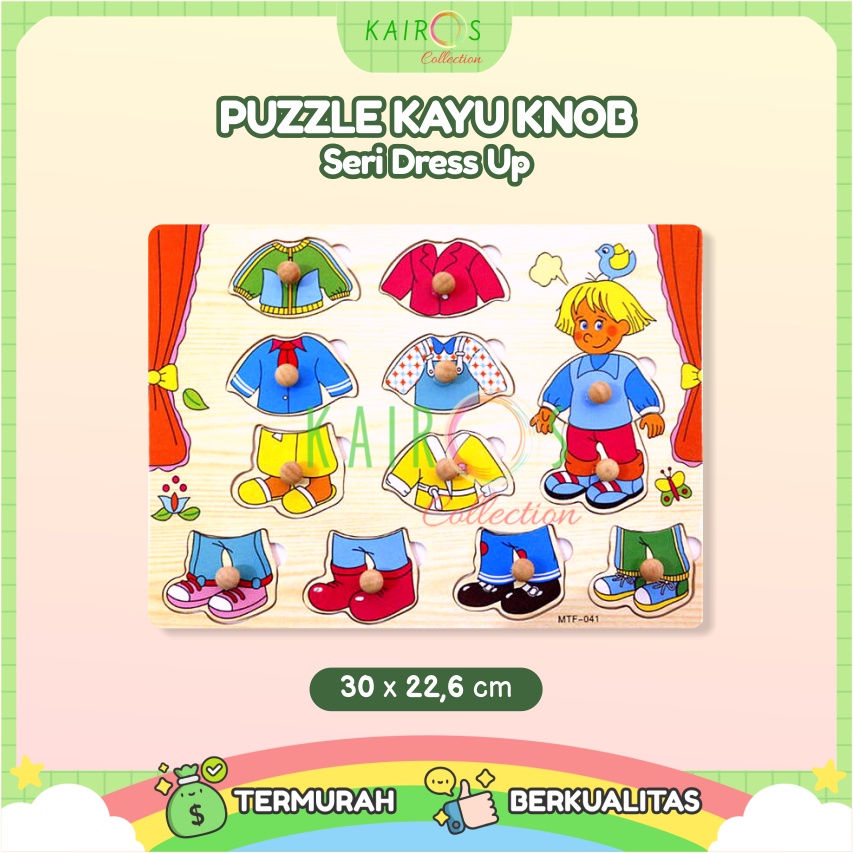 Puzzle Anak Kayu Knob Dress Up