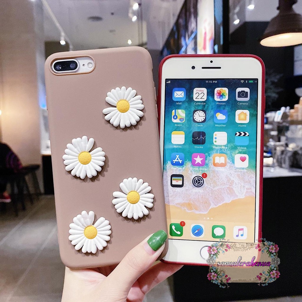 SOFTCASE BUNGA TIMBUL IPHONE 5G 5S 6G 6S 7G 8G SE 2020 6G+ 7G+ 8G+ X XS XR 11 12 MINI PRO MAX  SB336