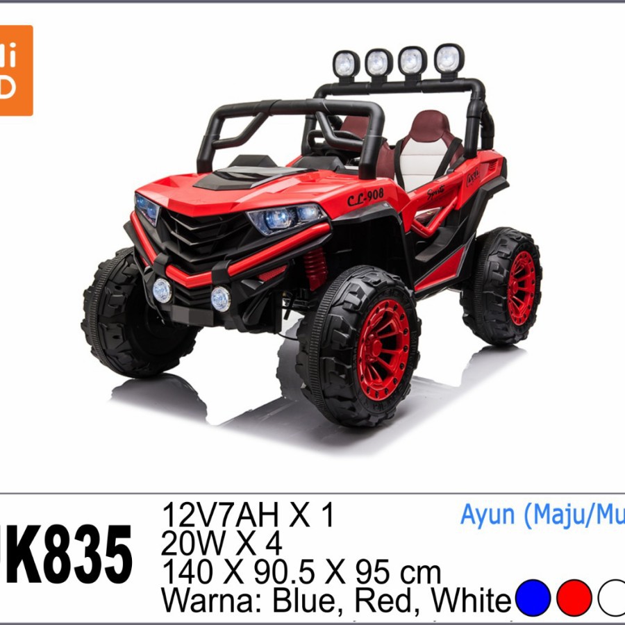Mainan Anak Mobilan Aki Jeep Besar Unikid UK 835 /Mobil Aki