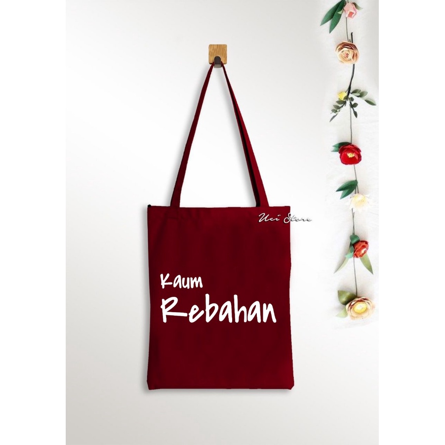 (PAKAI RESLETING) Tote bag wanita kaum rebahan varian warna  (Toko UCI )