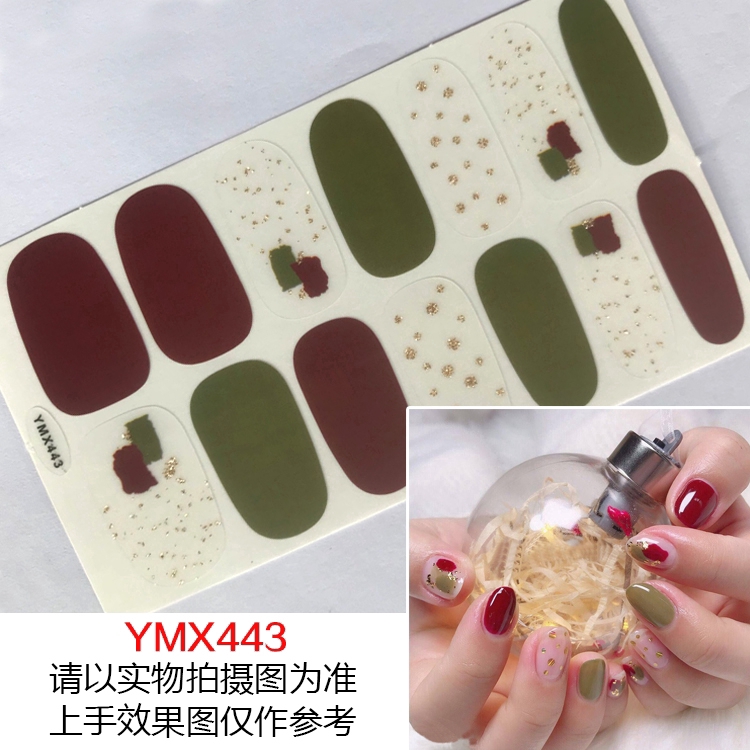 Ymx440-457 Stiker Kuku 3D Bahan Akrilik untuk Nail Art