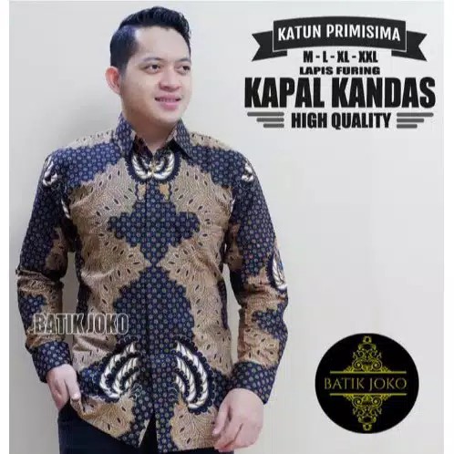 Kapal Kandas Kemeja Batik Pria Lengan Panjang Full Furing By Joko
