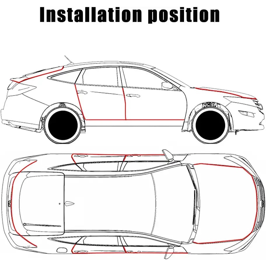 5M pintu universal karet seal trim/pintu anti-tabrakan anti gores strip/strip pelindung tepi pintu cocok untuk kebanyakan mobil