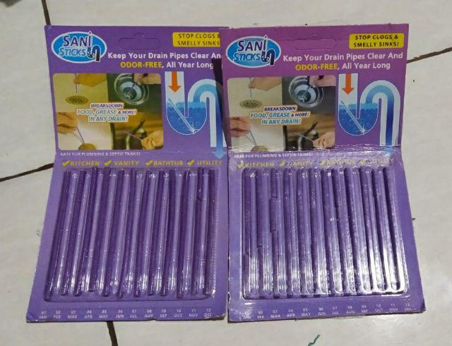 Sani Stick Drain Pembersih Pewangi Wastafel Saluran Air Mampet Toilet