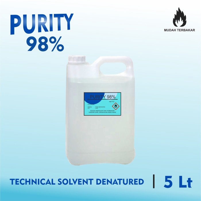 Alkohol Purity Solvent Absolut Pelarut Parfum 98% - 5 Liter (E1D7) Terbaru 2022 Kemasan Mini Travel 
