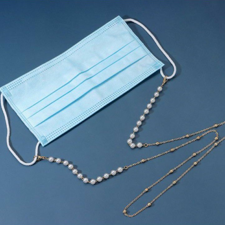 Rantai Masker Pearl Import / Tali Masker Mutiara / Strap Masker Import