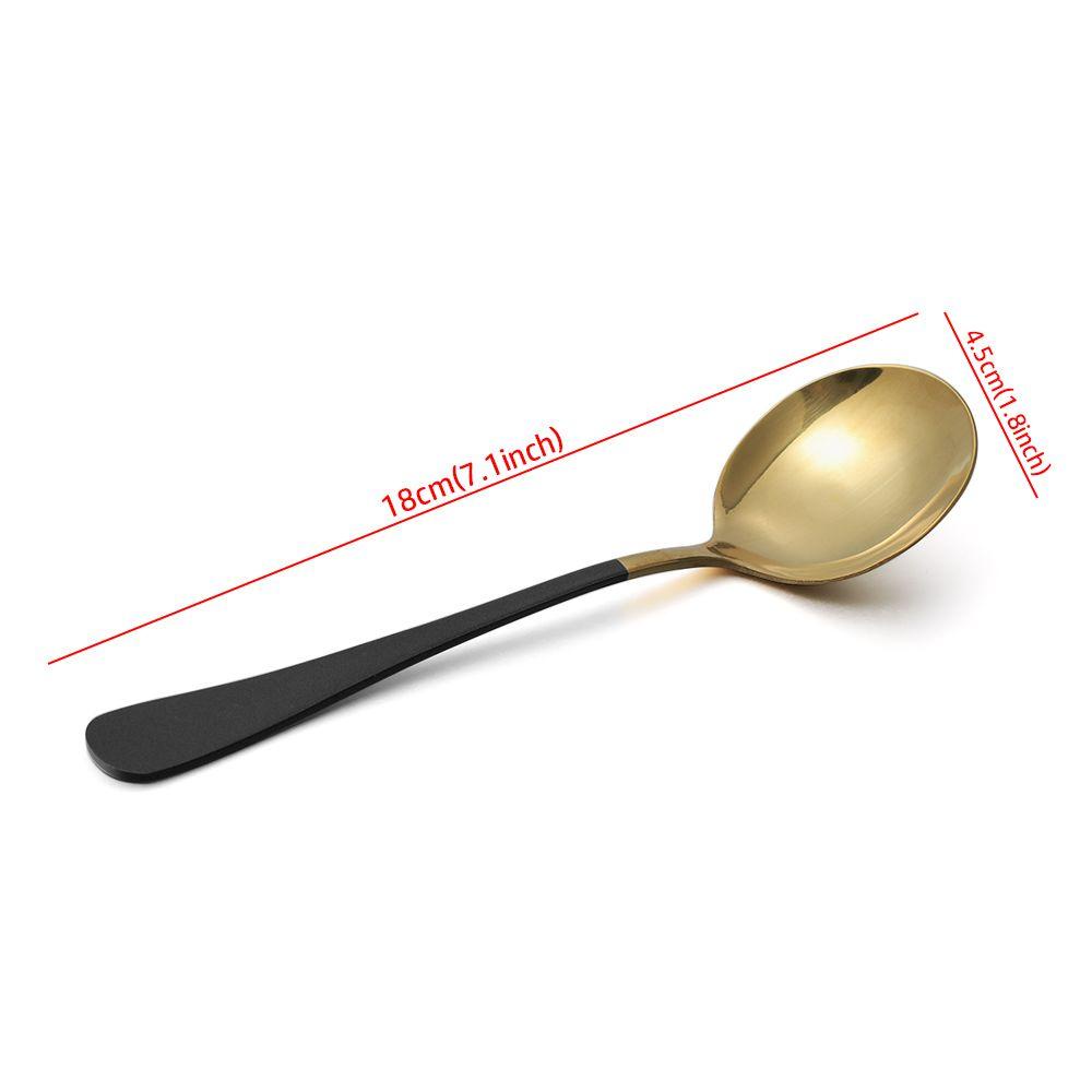 Solighter Dessert Spoon High Quality Gagang Panjang Alat Makan Garpu Alat Dapur Sendok Kopi